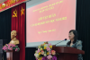 Bà Nguyễn Thị Ngọc Minh - Chủ tịch hội khuyến học Hà Nội ( báo cáo viên)