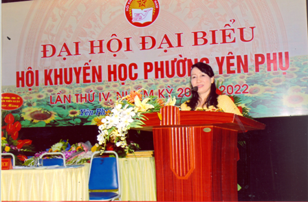 Bà Phạm Thị Hồng Hà - Chủ tịch HKH phường Yên Phụ, quận Tây Hồ