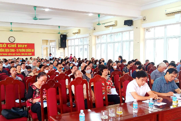 Quang cảnh lớp tập huấn nhiệm vụ công tác khuyến học do HKH  và Trung tâm Chính trị quận Tây Hồ tổ chức năm 2022.